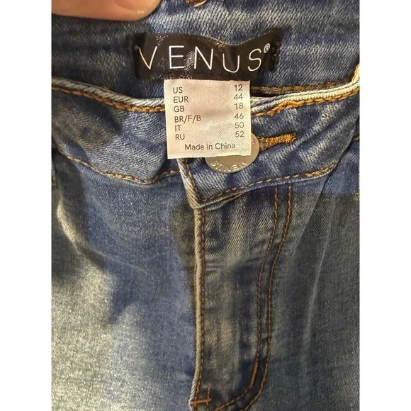 Venus Embroidered Floral Womens Jeans Women's( Size 12 )#2D - Picture 8 of 12